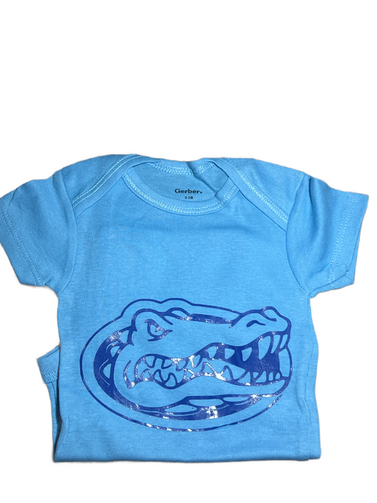 Blue Gator onesie Infant size 0 to 3 months