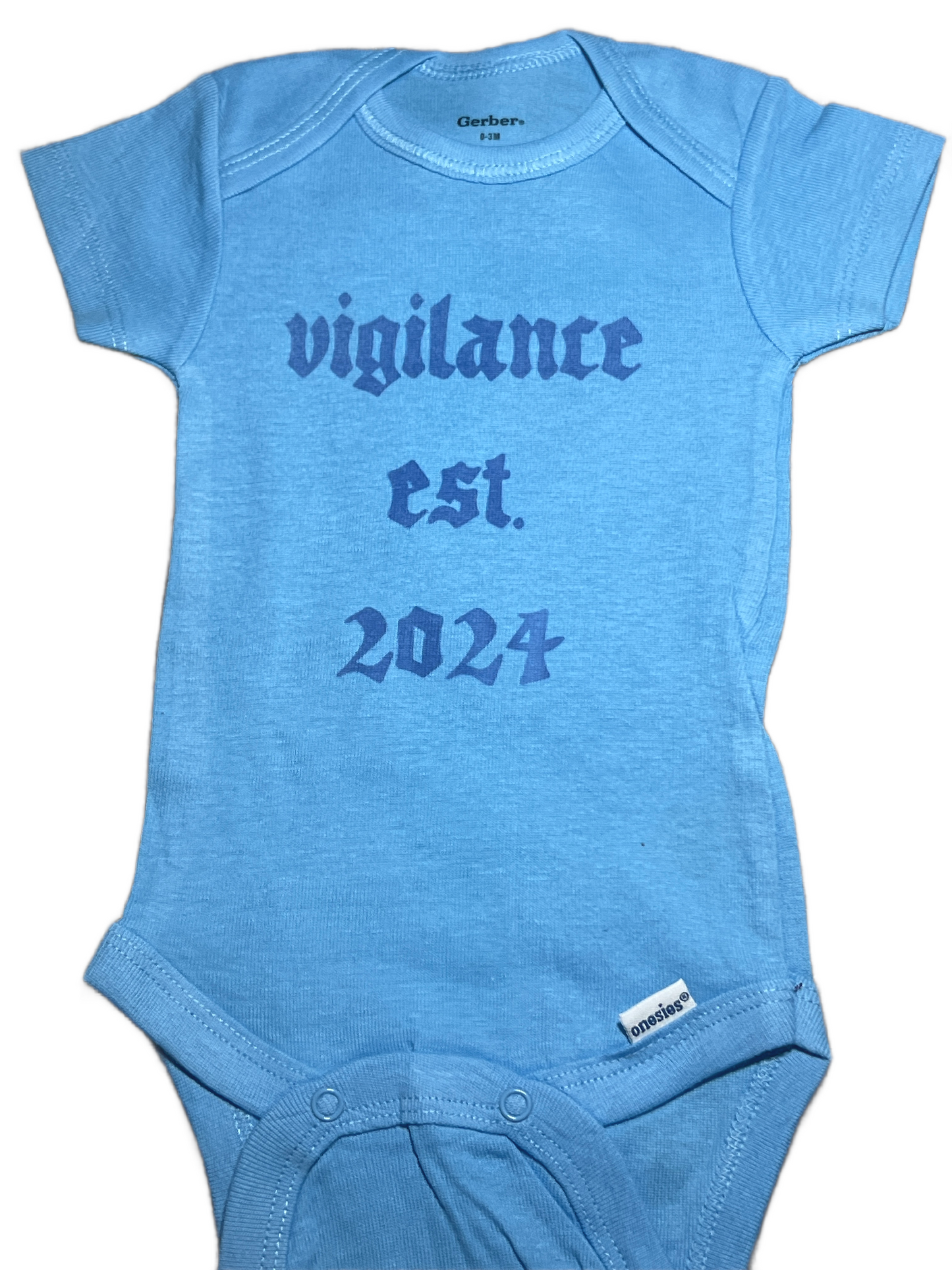 Vigilance est. 2024 0-3 months onesies