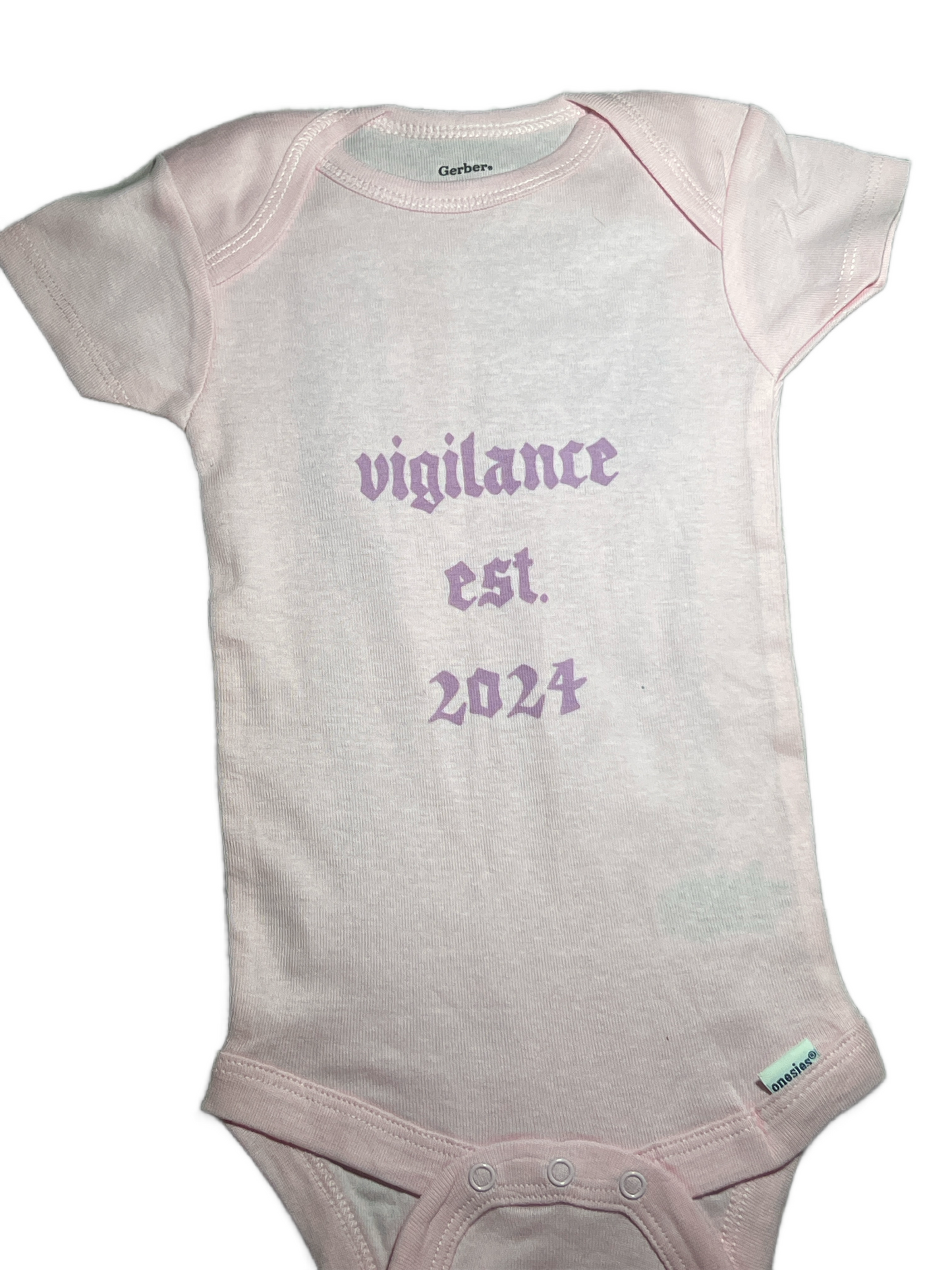 Vigilance est. 2024 3-6 months onesies